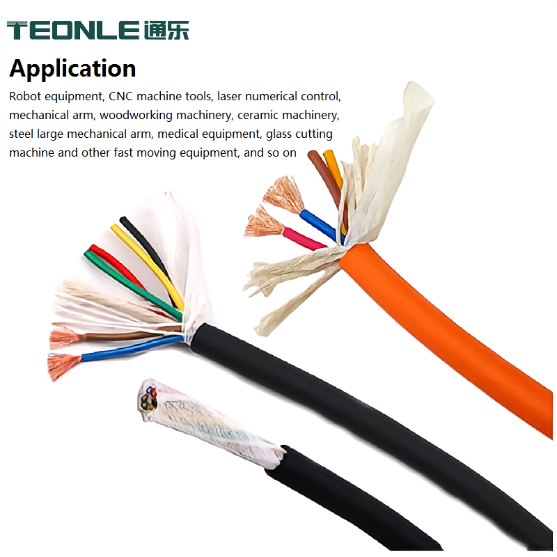 Towing chain high flexibility power cable TRVV