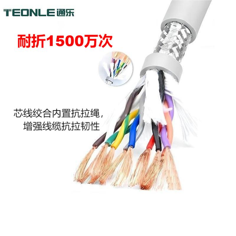 耐折1500萬次高柔TRVVSP拖鏈編碼器雙絞屏蔽動力線