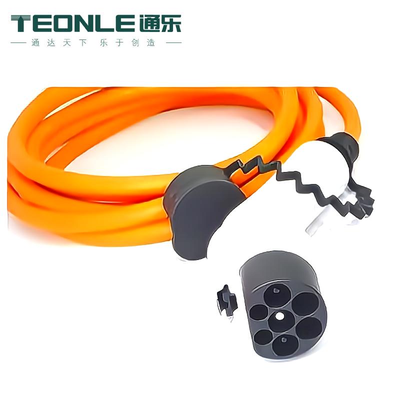 通樂新能源電動汽車充電樁交流充電槍線16A32A7槍頭一體延長線