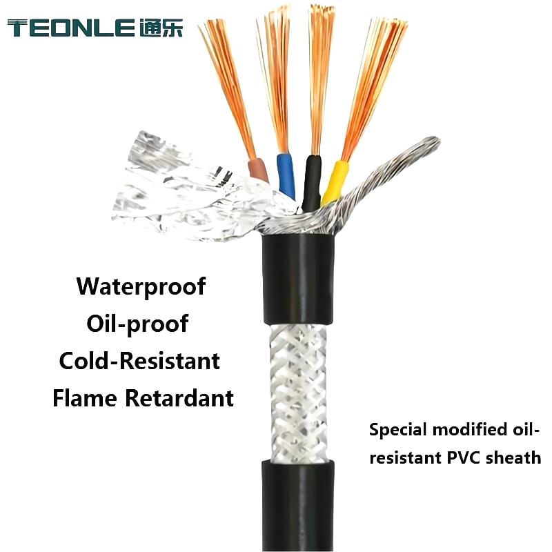 伺服電機屏蔽電纜RVVYP 4 6 8 10平方高柔耐油耐磨