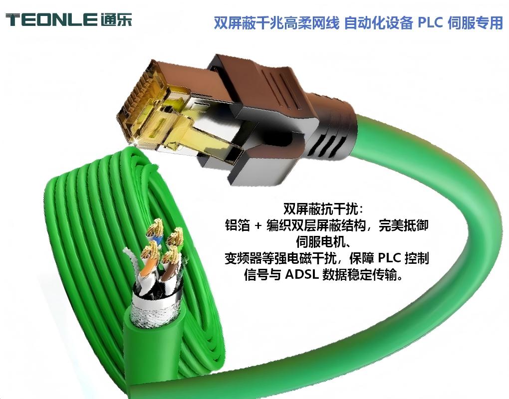 高柔工業網線_拖鏈網線_EtherCAT/Profinet 伺服電機機器人專用屏蔽網線